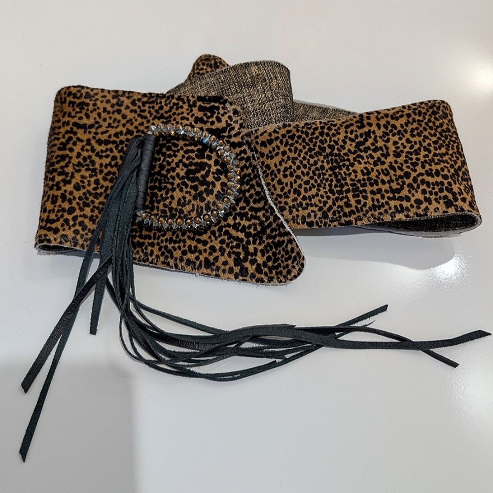 Strom Rinzen OOAK Fur/Crystal Custom Belt